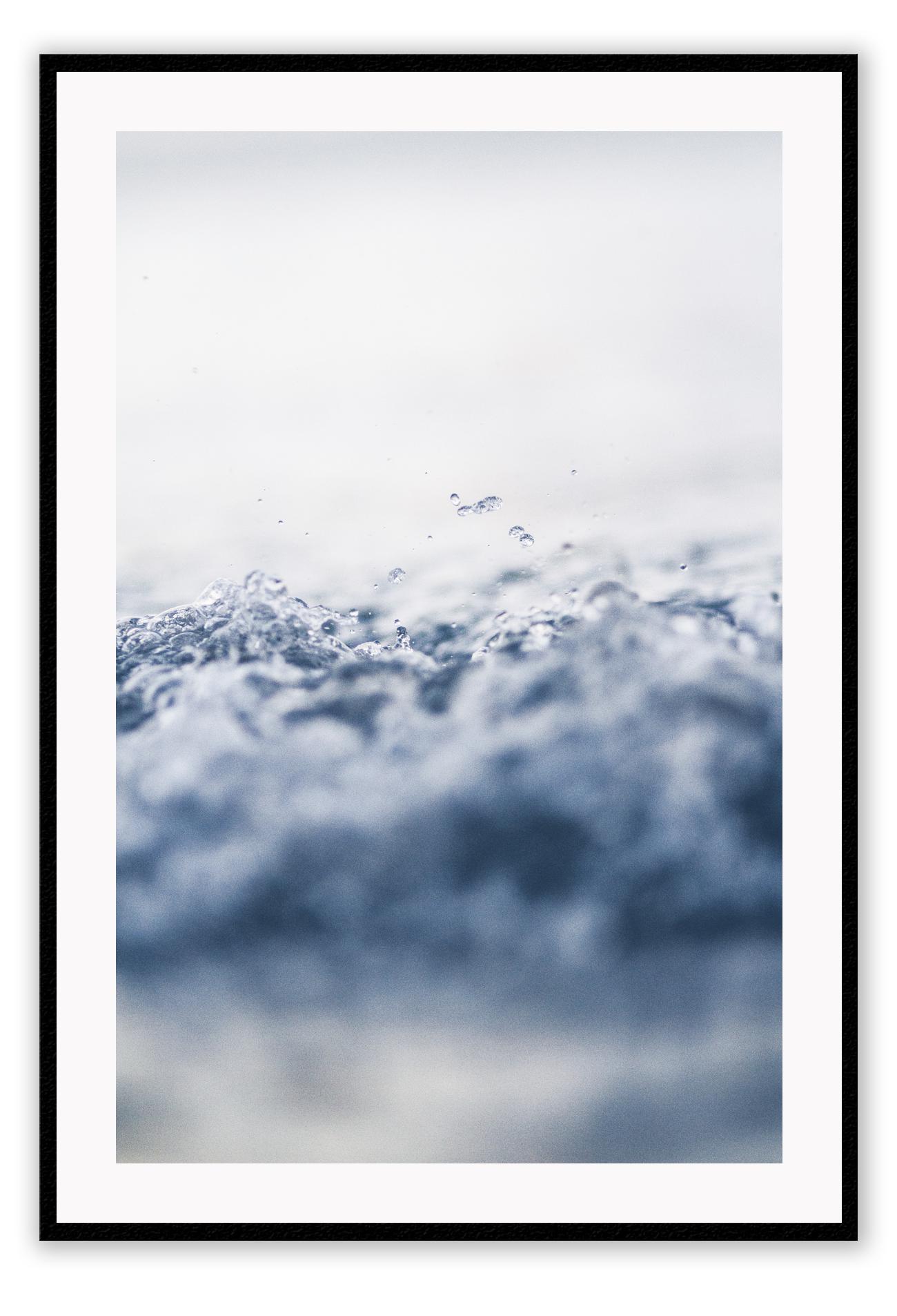 waves splash blue sky framed art print